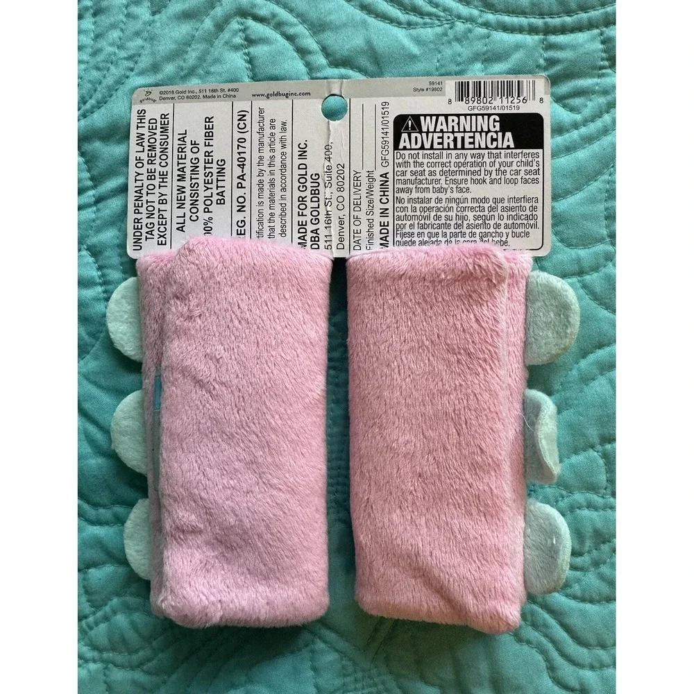 Dino Strap Covers Pink New